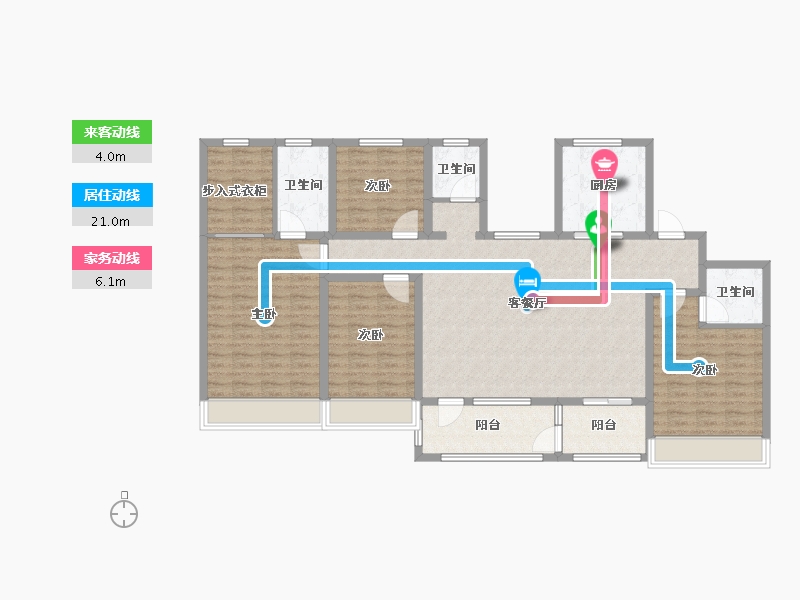 山东省-济宁市-梁山龙城公馆-145.43-户型库-动静线