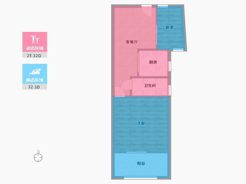 安徽省-合肥市-博澳丽苑-59.09-户型库-动静分区