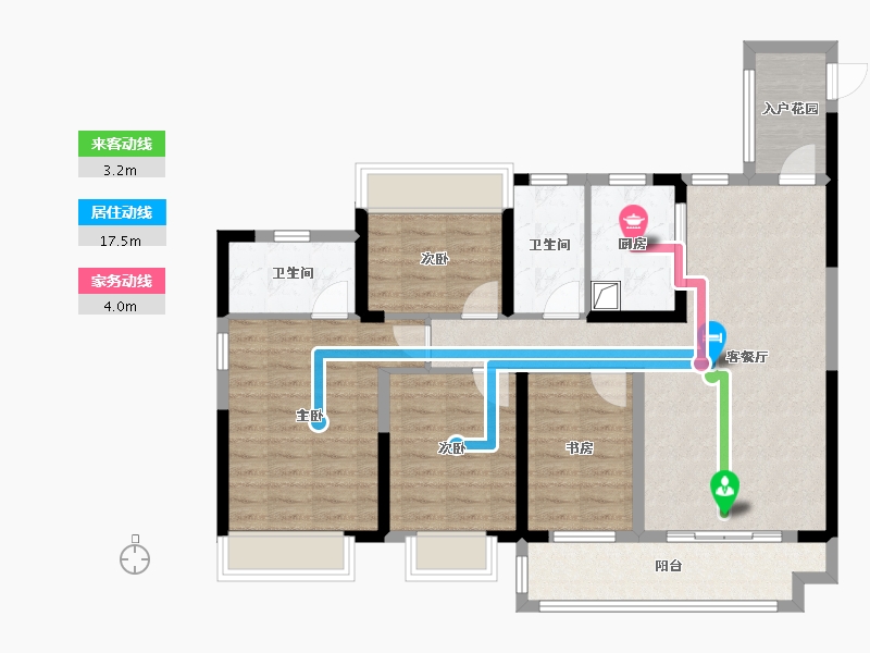 湖北省-咸宁市-金鳞学府-104.00-户型库-动静线