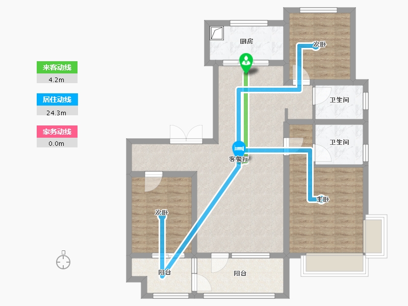 山东省-济宁市-鑫悦豪庭-109.56-户型库-动静线