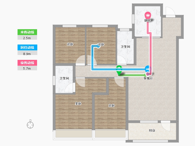 山东省-青岛市-海尚府-124.00-户型库-动静线