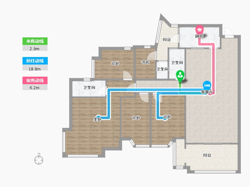 广东省-广州市-新月明珠花园-126.50-户型库-动静线