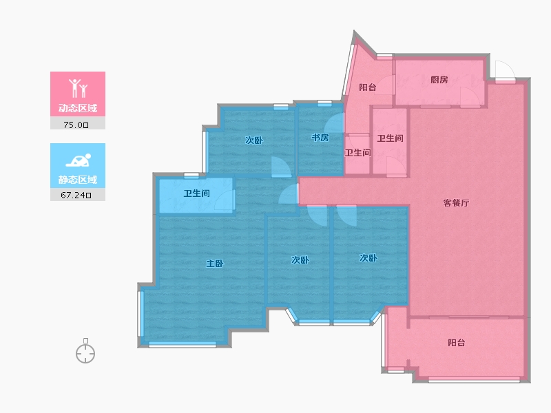 广东省-广州市-新月明珠花园-126.50-户型库-动静分区