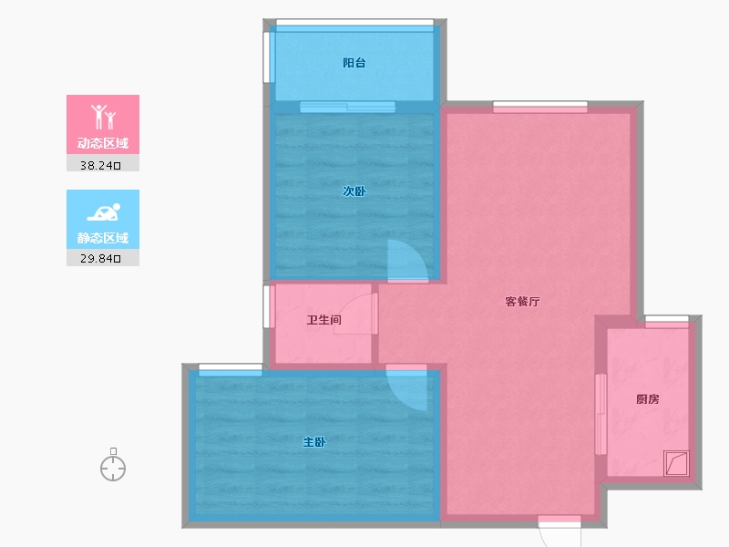 河北省-石家庄市-东风小区-60.00-户型库-动静分区