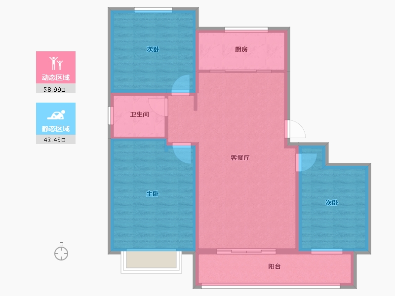 山东省-潍坊市-泰和郡-112.31-户型库-动静分区