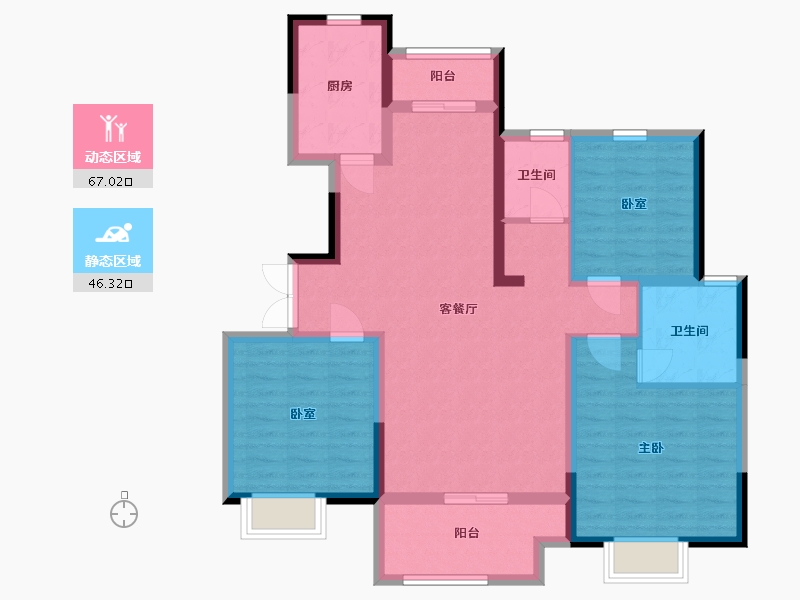 河南省-洛阳市-建业江山汇-100.80-户型库-动静分区