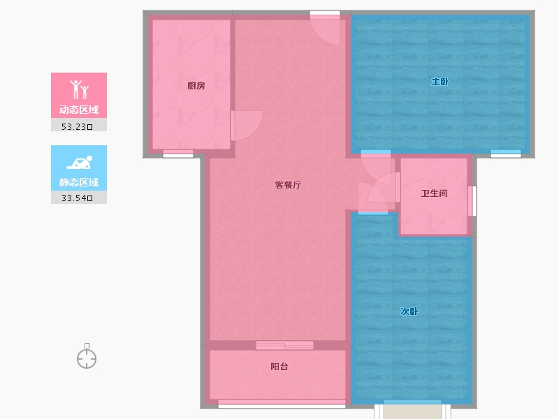 河北省-保定市-仁和嘉苑-77.98-户型库-动静分区