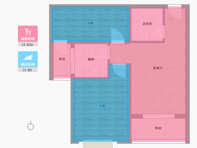 湖北省-武汉市-九坤新城壹号御府-51.24-户型库-动静分区