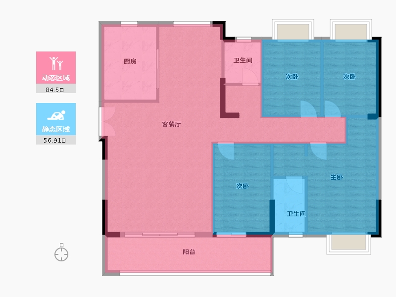 福建省-泉州市-书香名邸-130.00-户型库-动静分区