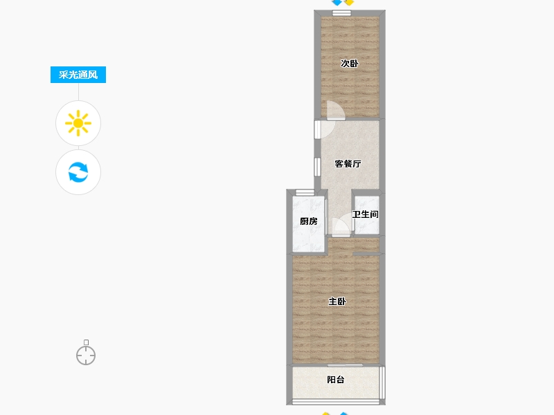 北京-北京市-三丰里-46.08-户型库-采光通风