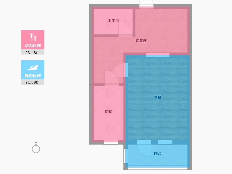 北京-北京市-马连洼北路1号院社区-39.51-户型库-动静分区