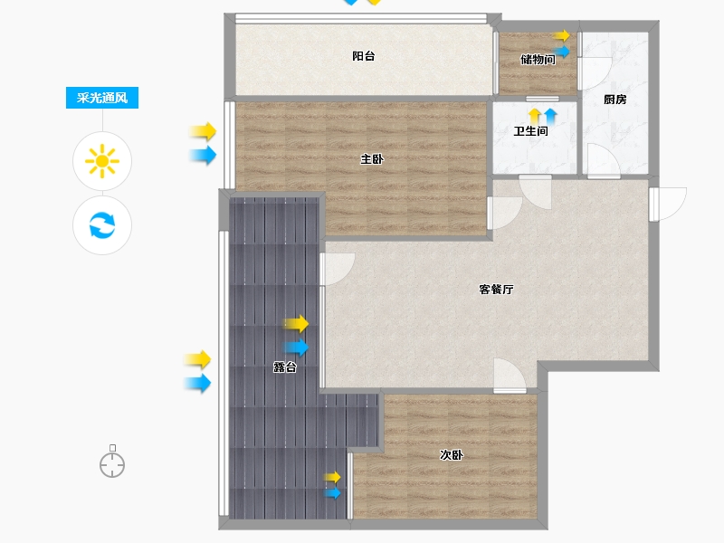 四川省-成都市-中国水电云立方-3期-85.70-户型库-采光通风