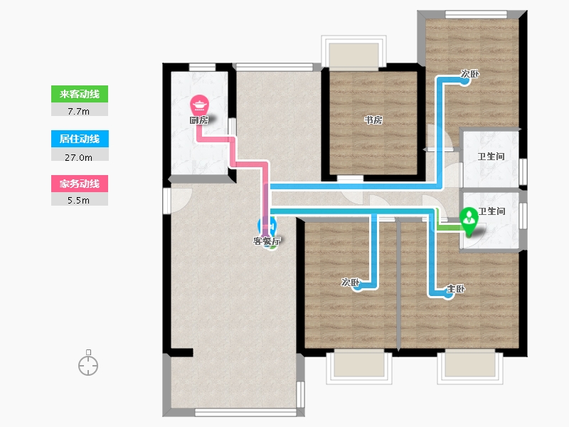 福建省-漳州市-湖畔首府-108.00-户型库-动静线