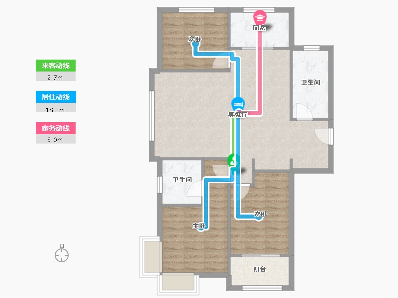 山东省-济南市-中建凤栖第-104.14-户型库-动静线