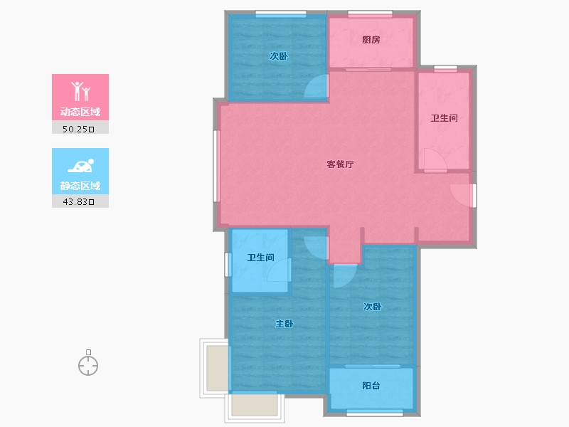 山东省-济南市-中建凤栖第-104.14-户型库-动静分区