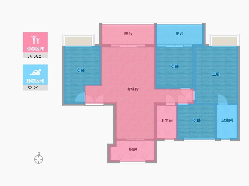 安徽省-滁州市-城南世家-119.00-户型库-动静分区