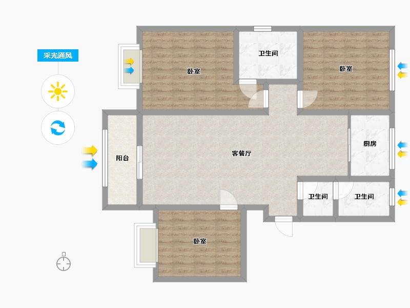 河北省-邢台市-九玺台-99.00-户型库-采光通风