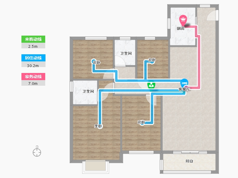 山东省-菏泽市-定陶区京投悦府小区-110.00-户型库-动静线