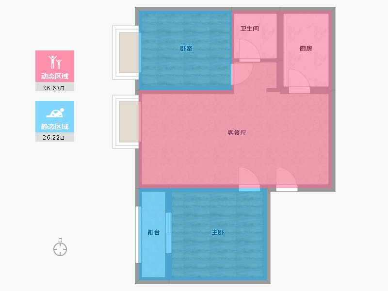 北京-北京市-金融街武夷融御-二期-60.00-户型库-动静分区