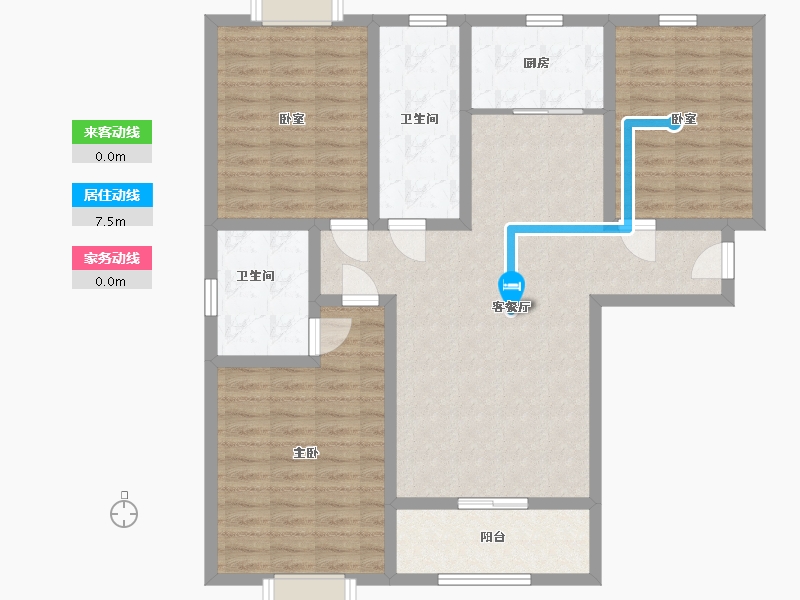 河南省-驻马店市-建业森林半岛-105.00-户型库-动静线