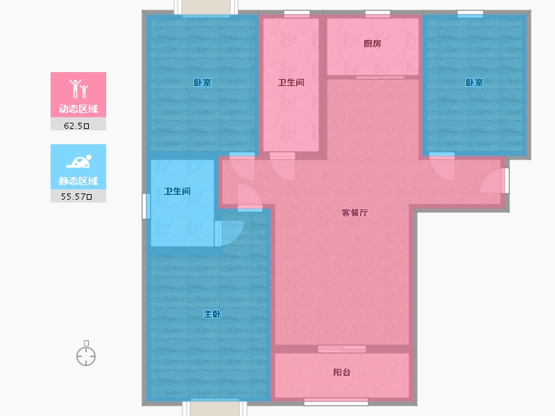 河南省-驻马店市-建业森林半岛-105.00-户型库-动静分区