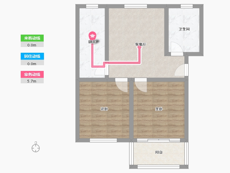 浙江省-杭州市-文苑小区-51.03-户型库-动静线