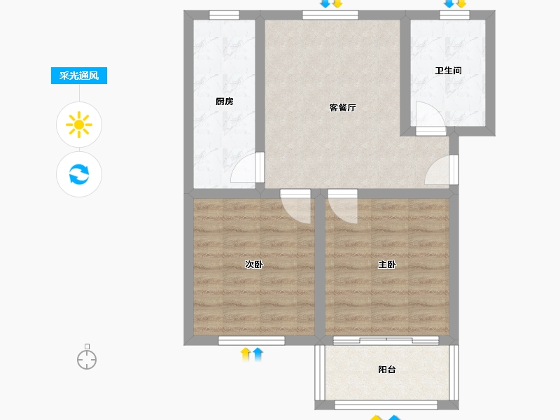 浙江省-杭州市-文苑小区-51.03-户型库-采光通风