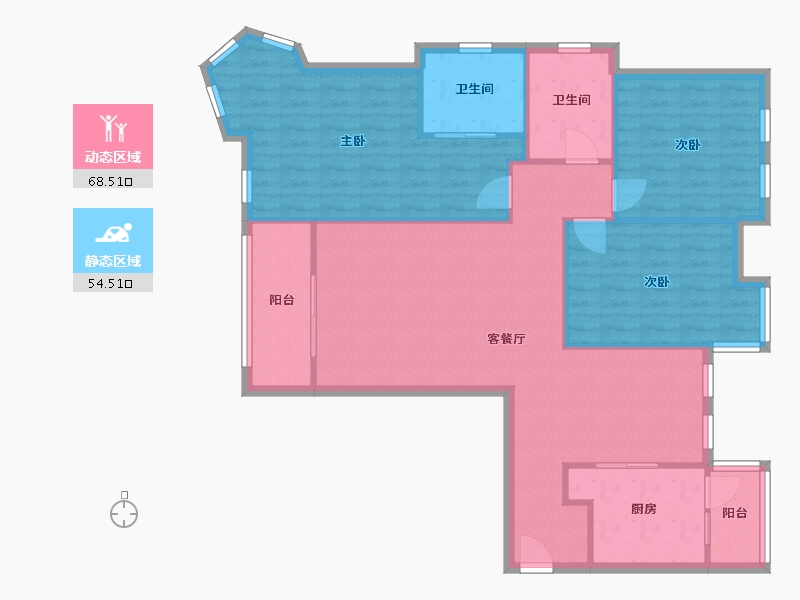 江苏省-苏州市-世茂东壹号-112.00-户型库-动静分区