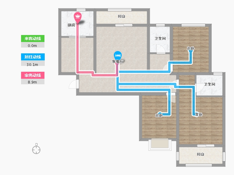 河南省-安阳市-阳光国际城-107.20-户型库-动静线