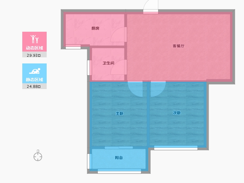 河南省-郑州市-高新锦和苑-60.00-户型库-动静分区