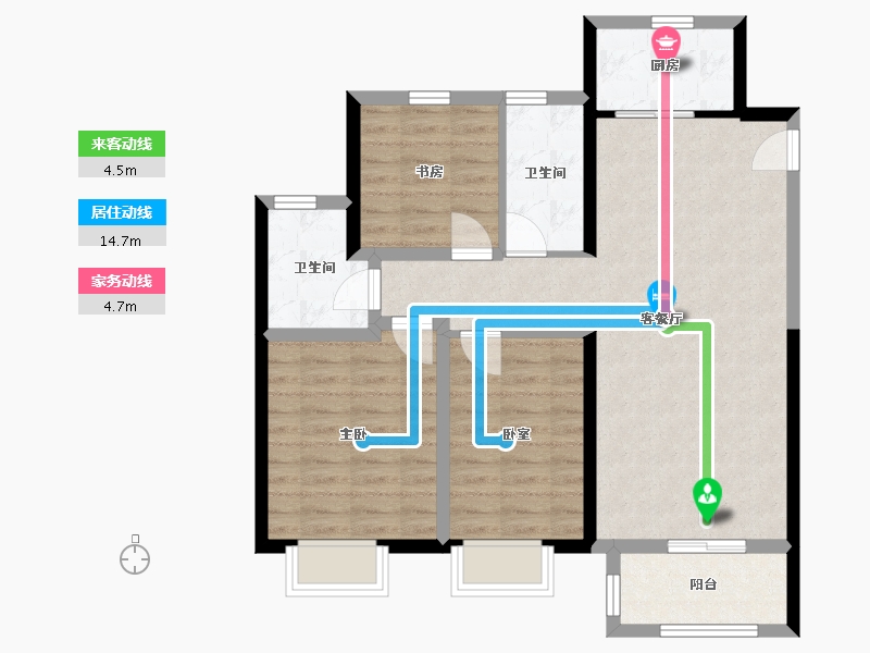 江西省-南昌市-文全花园-84.00-户型库-动静线