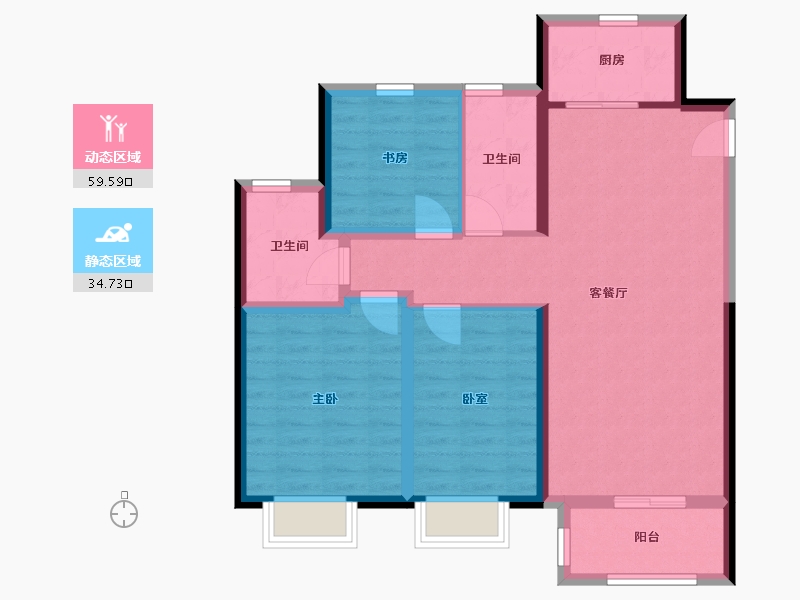 江西省-南昌市-文全花园-84.00-户型库-动静分区