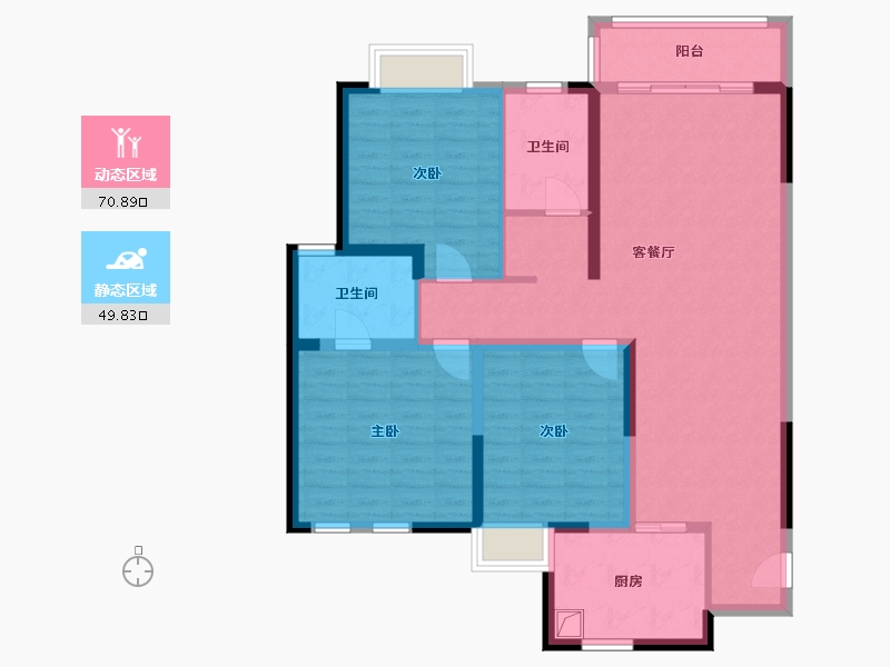 湖南省-长沙市-桃花嘉园-108.00-户型库-动静分区