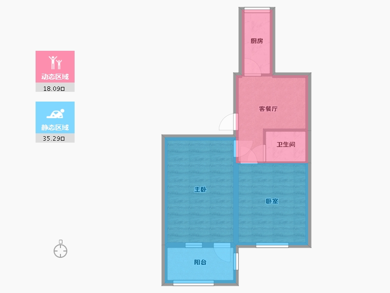 北京-北京市-团河苑小区-47.00-户型库-动静分区