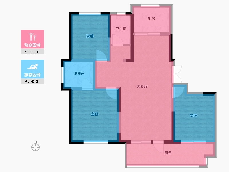 山东省-临沂市-冠亚星城-93.02-户型库-动静分区