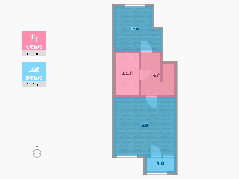 河北省-廊坊市-孔雀城二期麟园-101.00-户型库-动静分区