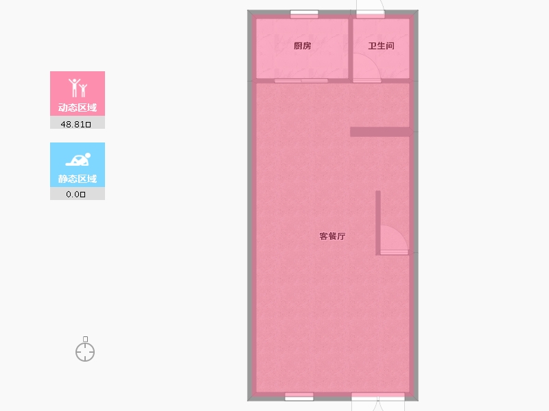 河北省-廊坊市-孔雀城二期麟园-101.00-户型库-动静分区