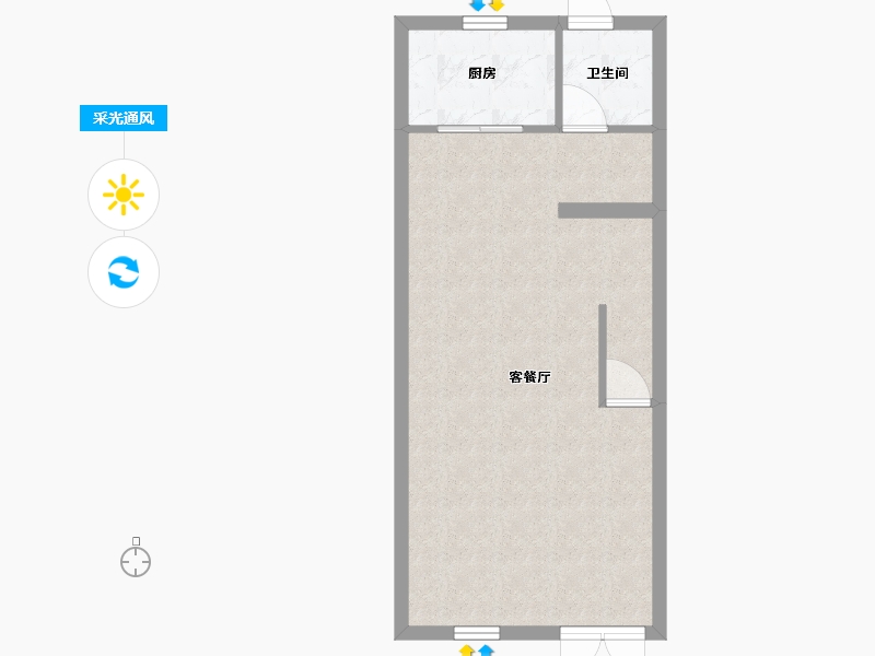 河北省-廊坊市-孔雀城二期麟园-101.00-户型库-采光通风