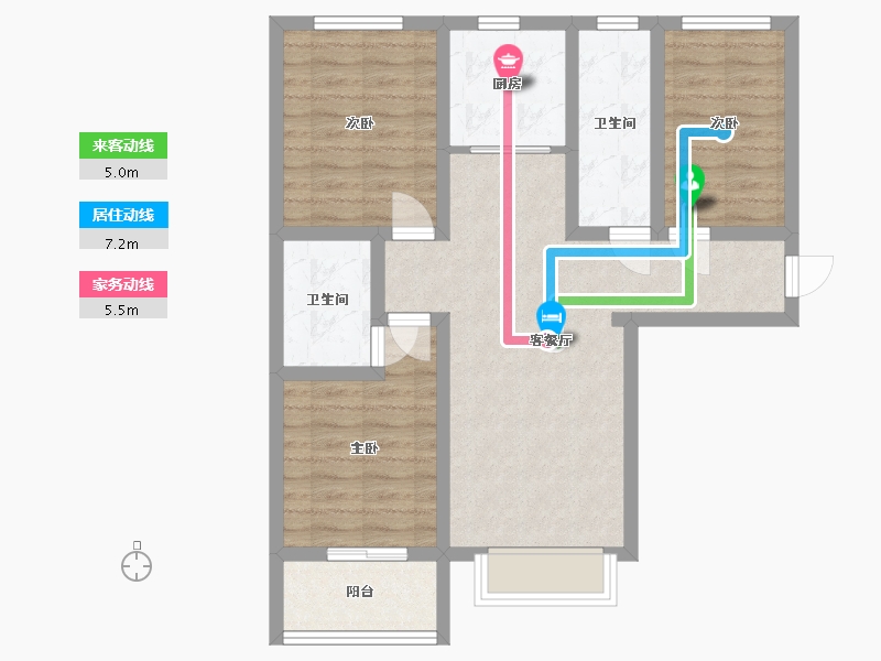 河北省-保定市-领秀紫晶城-107.36-户型库-动静线