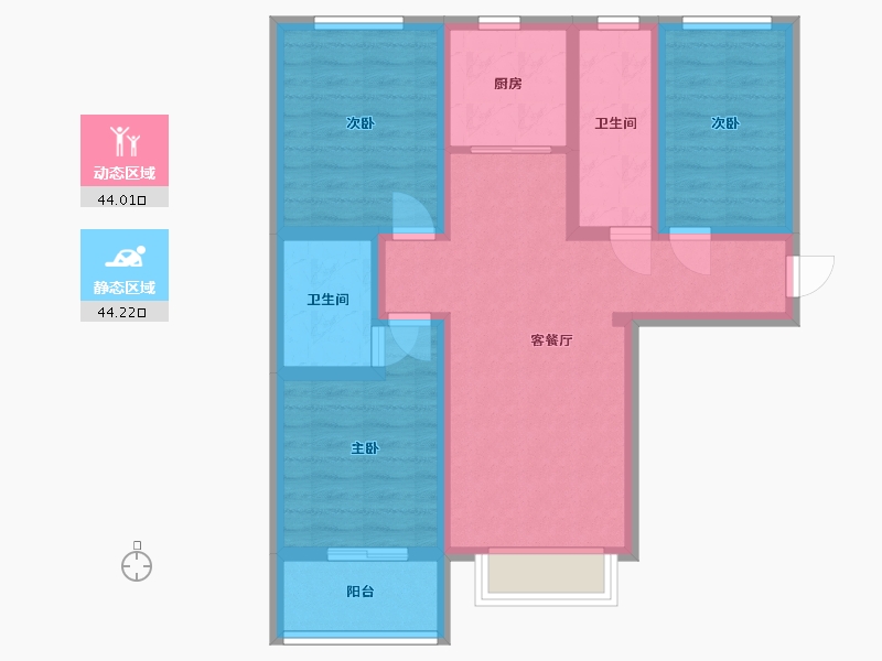 河北省-保定市-领秀紫晶城-107.36-户型库-动静分区