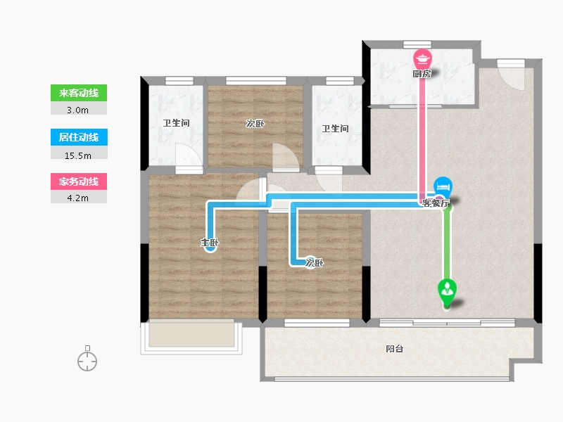 安徽省-宿州市-璞悦兰庭-95.00-户型库-动静线