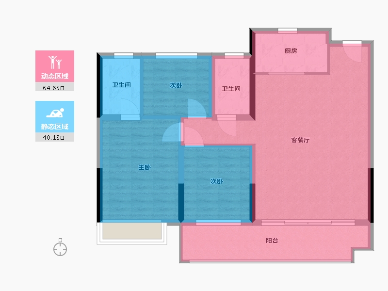 安徽省-宿州市-璞悦兰庭-95.00-户型库-动静分区