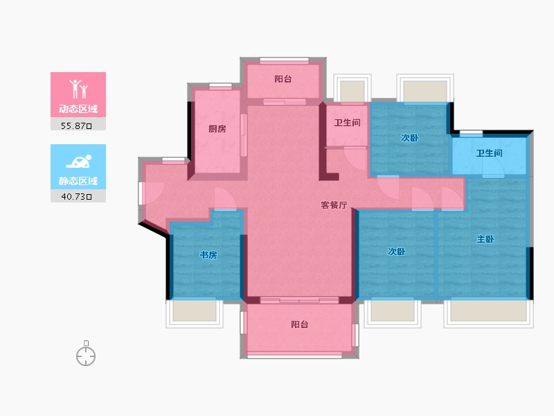 广东省-惠州市-深业西湖三里-110.00-户型库-动静分区