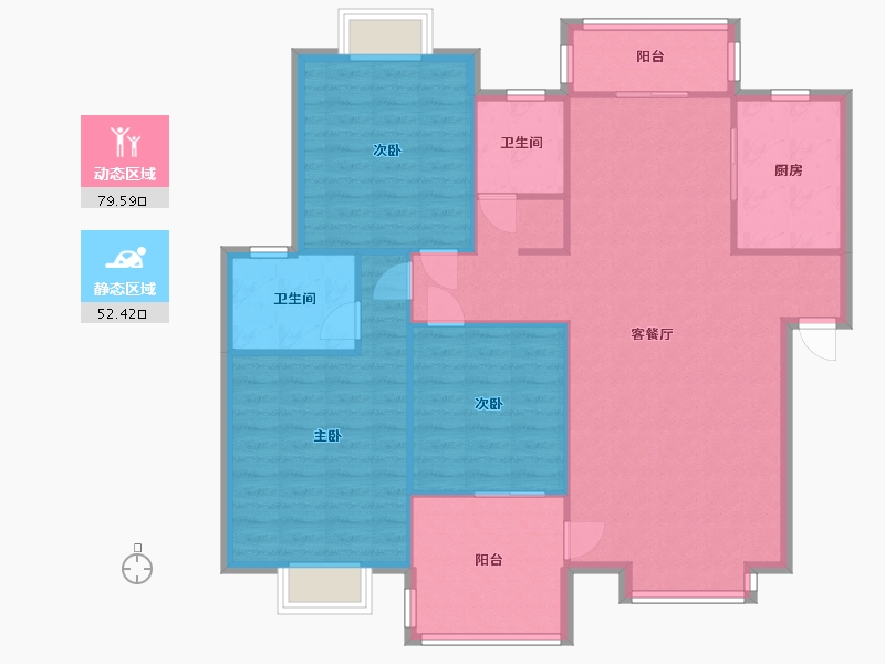 四川省-成都市-雅舍河畔-124.24-户型库-动静分区