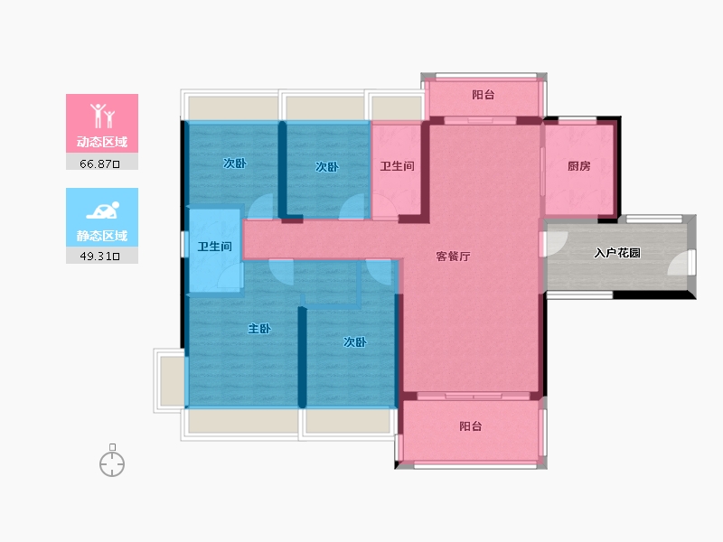 广东省-韶关市-沙湖御景-113.82-户型库-动静分区