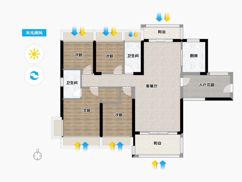 广东省-韶关市-沙湖御景-113.82-户型库-采光通风