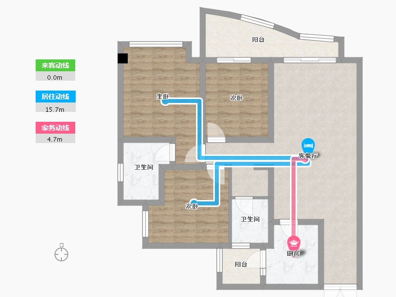 四川省-成都市-天府公园观澜9号云岸-93.60-户型库-动静线