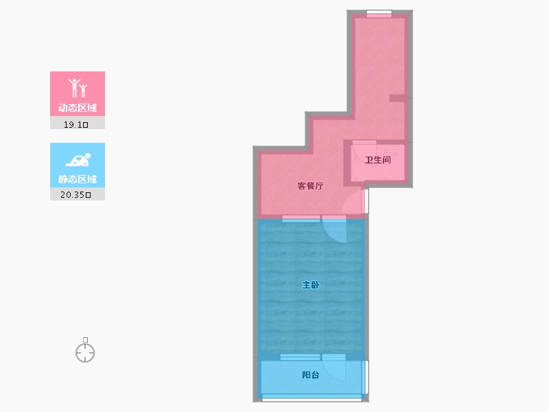 北京-北京市-体育馆西路2号院-34.40-户型库-动静分区