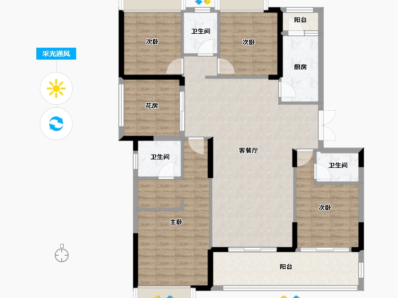 湖南省-怀化市-大汉龙城旺龙府-169.00-户型库-采光通风