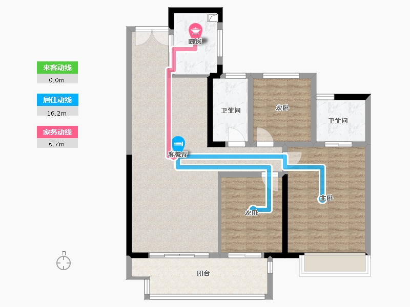 山东省-泰安市-新泰吾悦华府-102.40-户型库-动静线